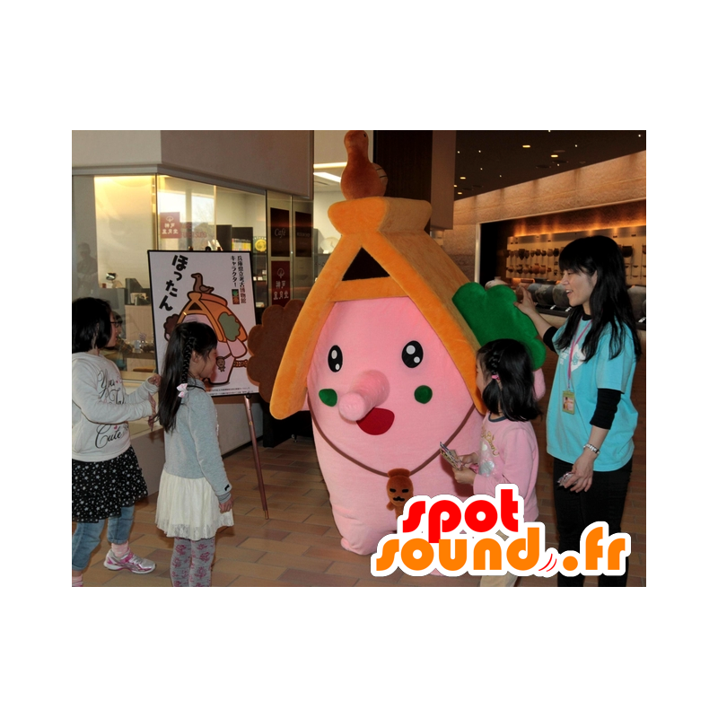 Mascot Harima-cho, naranja y la casa rosa, gigante - MASFR25890 - Yuru-Chara mascotas japonesas