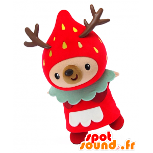 Dream chan mascot Hood, strawberry-shaped kite - MASFR25894 - Yuru-Chara Japanese mascots