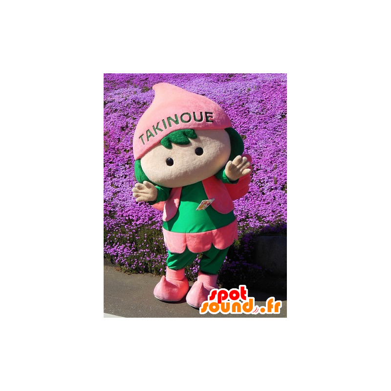 Pink and green mascot, daughter, City Takinoue - MASFR25896 - Yuru-Chara Japanese mascots