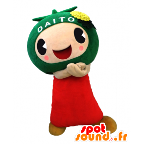 Mascotte Osaka Daito, grünen und roten Tomaten, sehr gemütlich - MASFR25899 - Yuru-Chara japanischen Maskottchen