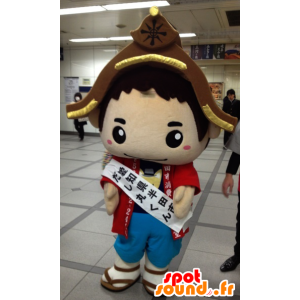 Mascot Soup runde-kun gutt med et tak over hodet - MASFR25903 - Yuru-Chara japanske Mascots