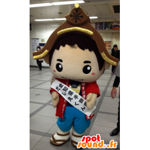Mascot Soup menino round-kun com um teto sobre sua cabeça - MASFR25903 - Yuru-Chara Mascotes japoneses