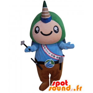 Maskot Dione-kun charakter s nosorožce roh - MASFR25904 - Yuru-Chara japonské Maskoti