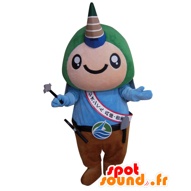 Dione-kun mascotte del personaggio con un corno di rinoceronte - MASFR25904 - Yuru-Chara mascotte giapponese