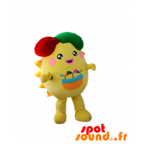 Hapisu maskot, gul man, sol - Spotsound maskot