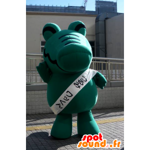 Wax-kun mascote, crocodilo verde, gigante - MASFR25907 - Yuru-Chara Mascotes japoneses