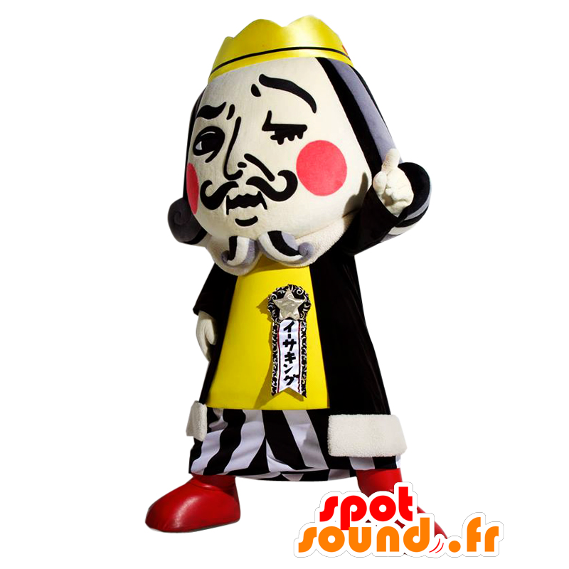 Mascot Ether King - schwarz und gelb König Maskottchen - MASFR25914 - Yuru-Chara japanischen Maskottchen