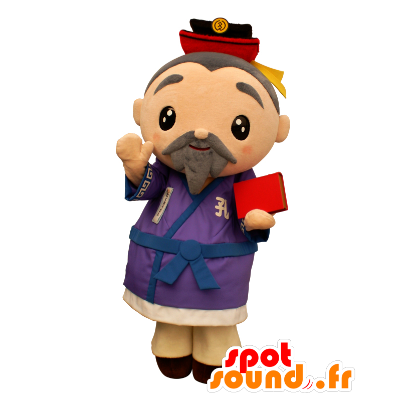 Mascotte Taku Weng, viejo barbudo con un kimono - MASFR25915 - Yuru-Chara mascotas japonesas