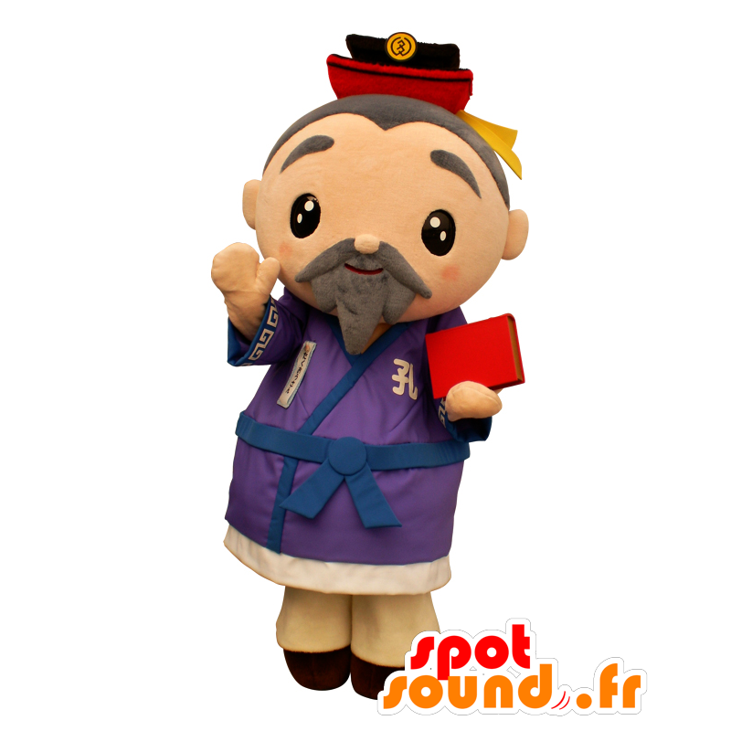 Mascot Taku Weng, bebaarde oude man met een kimono - MASFR25915 - Yuru-Chara Japanse Mascottes