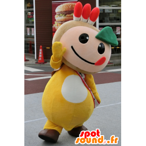 Mascotte de bonhomme marron et jaune, d'indien - MASFR25930 - Mascottes Yuru-Chara Japonaises