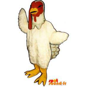 Mascotte bianco tacchino gigante - MASFR006845 - Mascotte di galline pollo gallo