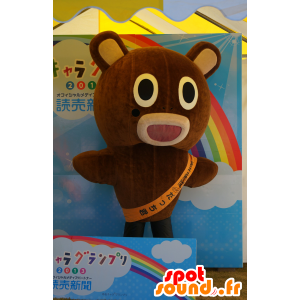 Brown teddy mascot, all round, to the astonishment - MASFR25933 - Yuru-Chara Japanese mascots