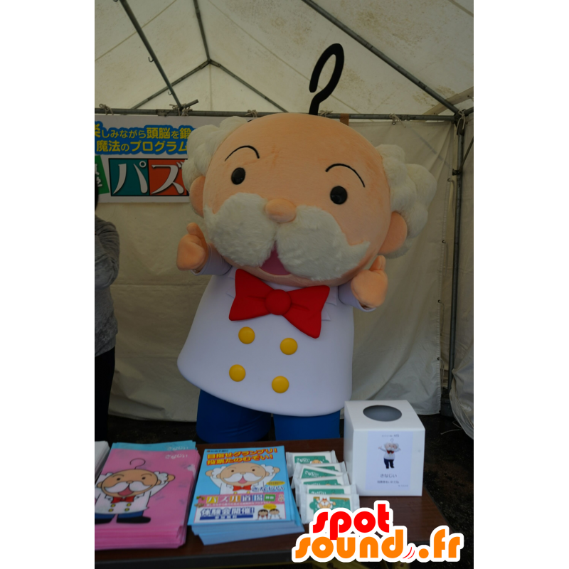 Gammel mann maskot, lege, forsker - MASFR25935 - Yuru-Chara japanske Mascots Gammel mann maskot, lege, forsker - MASFR25935 - Yuru-Chara japanske Mascots