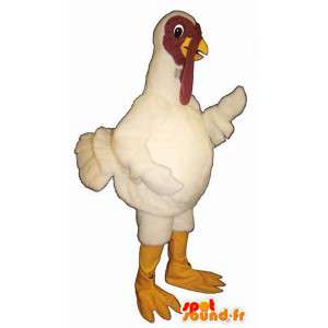 Disfraz de pavo gigante blanco - MASFR006846 - Mascota de gallinas pollo gallo