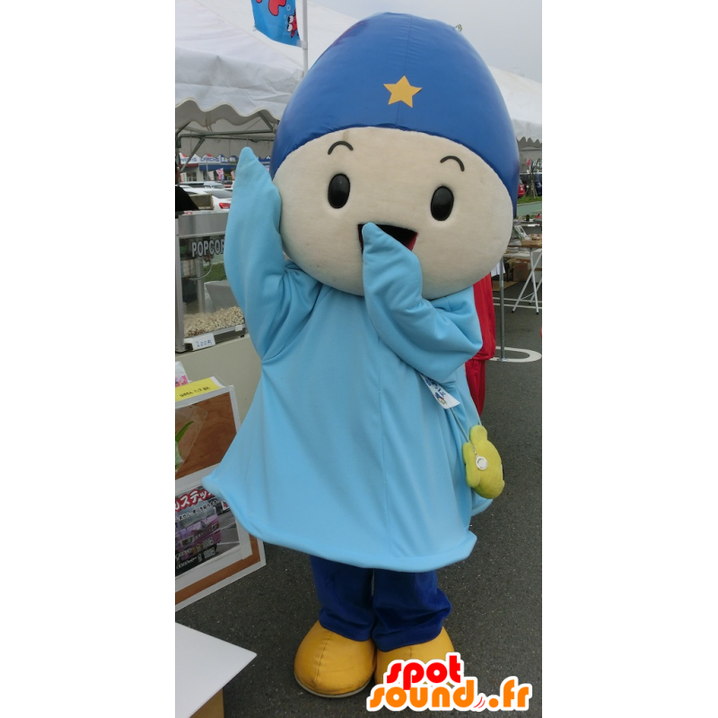 Mascota del muchacho en traje azul con un sombrero - MASFR25941 - Yuru-Chara mascotas japonesas