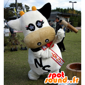 Mascot giant cow, black and white - MASFR25943 - Yuru-Chara Japanese mascots