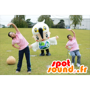 Boy mascot costume bird, white and yellow - MASFR25948 - Yuru-Chara Japanese mascots