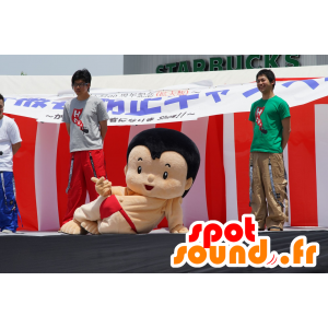 Mascot Afakun Boya, liten gutt med en rød slip - MASFR25949 - Yuru-Chara japanske Mascots