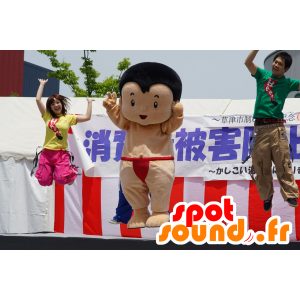 Mascot Afakun Boya, un niño pequeño con bragas rojas - MASFR25949 - Yuru-Chara mascotas japonesas