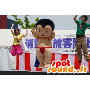 Mascot Afakun Boya, a little boy with red panties - MASFR25949 - Yuru-Chara Japanese mascots