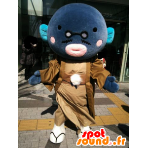Mascot Abiko, riesigen Fisch, blau und braun - MASFR25953 - Yuru-Chara japanischen Maskottchen