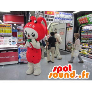 Mascot Nya-Shrimp, White Cat disguised as shrimp - MASFR25955 - Yuru-Chara Japanese mascots