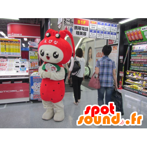 Mascot Nya-Shrimp, gato branco disfarçado de camarão - MASFR25955 - Yuru-Chara Mascotes japoneses