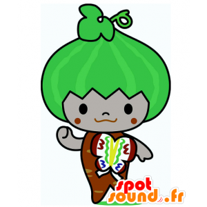 Mascot Tempaku-kun, abóbora verde e laranja, gigante - MASFR25962 - Yuru-Chara Mascotes japoneses