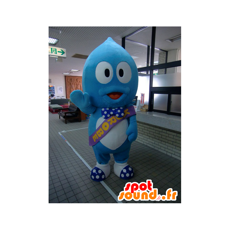 Maskotkrig Taro, blå dråbe vand, kæmpe - Spotsound maskot