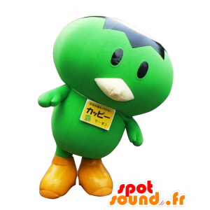 Mascotte de Kappi, de canard, d'oiseau vert et noir - MASFR25969 - Mascottes Yuru-Chara Japonaises