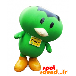 Mascot Kappi, ankka, vihreä ja musta lintu - MASFR25969 - Mascottes Yuru-Chara Japonaises