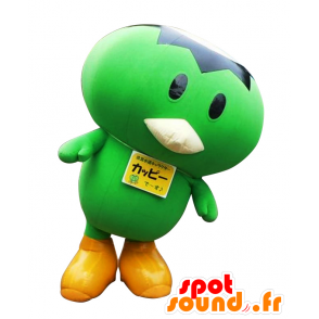 Mascotte de Kappi, de canard, d'oiseau vert et noir - MASFR25969 - Mascottes Yuru-Chara Japonaises