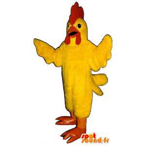 Mascotte de coq jaune de taille géante. Costume de coq jaune - MASFR006850 - Mascotte de Poules - Coqs - Poulets