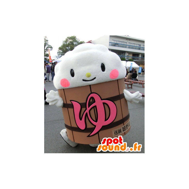 Mascot Yuttsura κουν, αφρός σύννεφο σε ένα βαρέλι - MASFR25972 - Yuru-Χαρά ιαπωνική Μασκότ