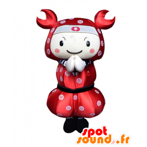 Mascot Kaninja Maru, Krabben, rote Krabbe - MASFR25975 - Yuru-Chara japanischen Maskottchen