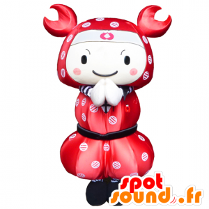 Mascot Kaninja Maru, rapu, punainen ravut - MASFR25975 - Mascottes Yuru-Chara Japonaises