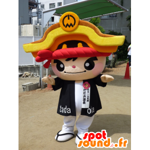Mascote caráter asiático, com um teto sobre sua cabeça - MASFR25976 - Yuru-Chara Mascotes japoneses