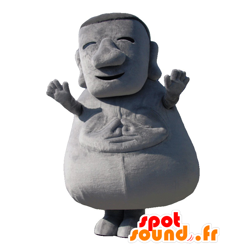 Manji kun mascot of Shimosuwa, gray Buddha, stone - MASFR25977 - Yuru-Chara Japanese mascots