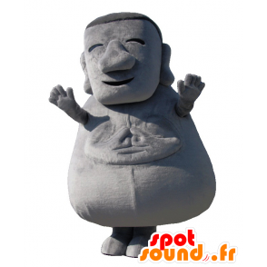 Maskot Manji kun, Shimosuwa, grå Buddha, sten - Spotsound maskot
