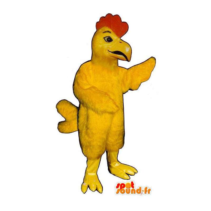 Kostüm gelben Schwanz Riesen - Alle Größen - MASFR006851 - Maskottchen der Hennen huhn Hahn