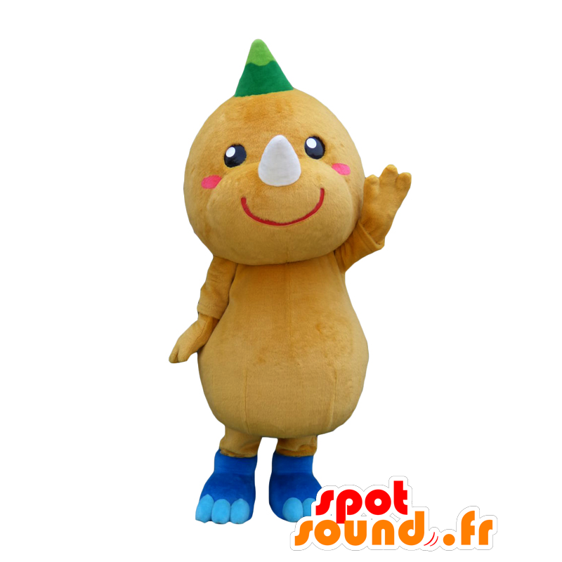 Maskot Unexplored drage brun drage med to horn - MASFR25985 - Yuru-Chara japanske Mascots