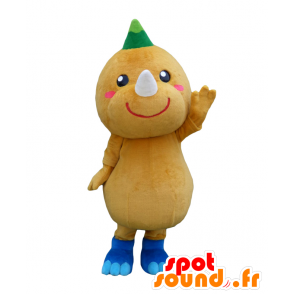 Maskot neprozkoumané drak hnědé draka se dvěma rohy - MASFR25985 - Yuru-Chara japonské Maskoti