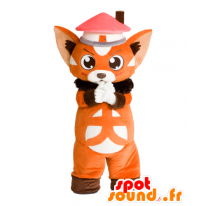 Mascot Taise-kun, orange og hvid ræv - Spotsound maskot kostume