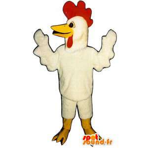 Hvit hane maskot, gigantiske - alle størrelser - MASFR006852 - Mascot Høner - Roosters - Chickens