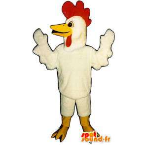 Witte haan mascotte, reuze - alle soorten en maten - MASFR006852 - Mascot Hens - Hanen - Kippen