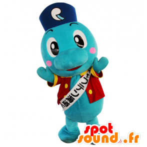 Mascot Captain Kaido-kun, blue dolphin - MASFR25990 - Yuru-Chara Japanese mascots