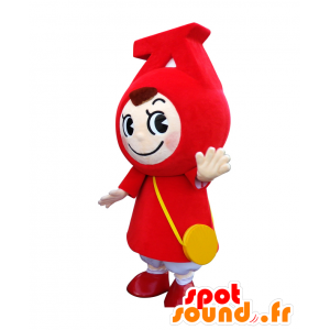 Maskot Sumarun, usměvavá postava, oblečená v červené barvě - MASFR25991 - Yuru-Chara japonské Maskoti