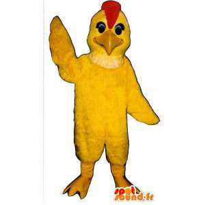 Yellow bird mascot with a red crest - MASFR006853 - Mascot of birds