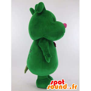 Nicky mascotte, coniglio verde con un arco cravatta rossa - MASFR26000 - Yuru-Chara mascotte giapponese