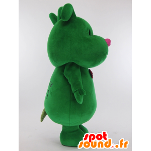 Mascot Nicky, coelho verde com uma gravata borboleta vermelha - MASFR26000 - Yuru-Chara Mascotes japoneses